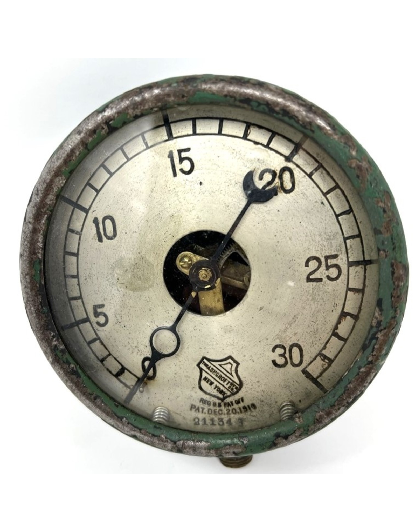 Industrial Ashcroft gauge with industrial green paint The Argosy