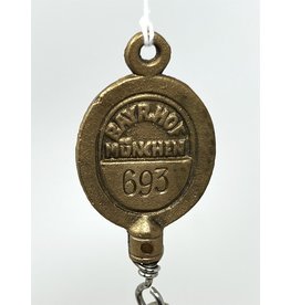 Vintage brass key fob