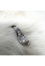 Pendant - silver carved First Nations spoon