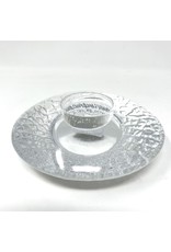 Candle holder - Orrefors Sweden crystal optical illusion