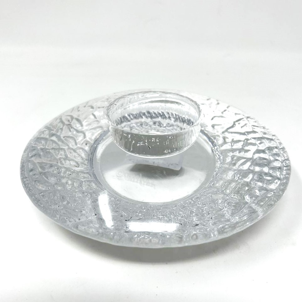 Gorgeous Swedish Orrefors crystal optical illusion candle holder - The ...