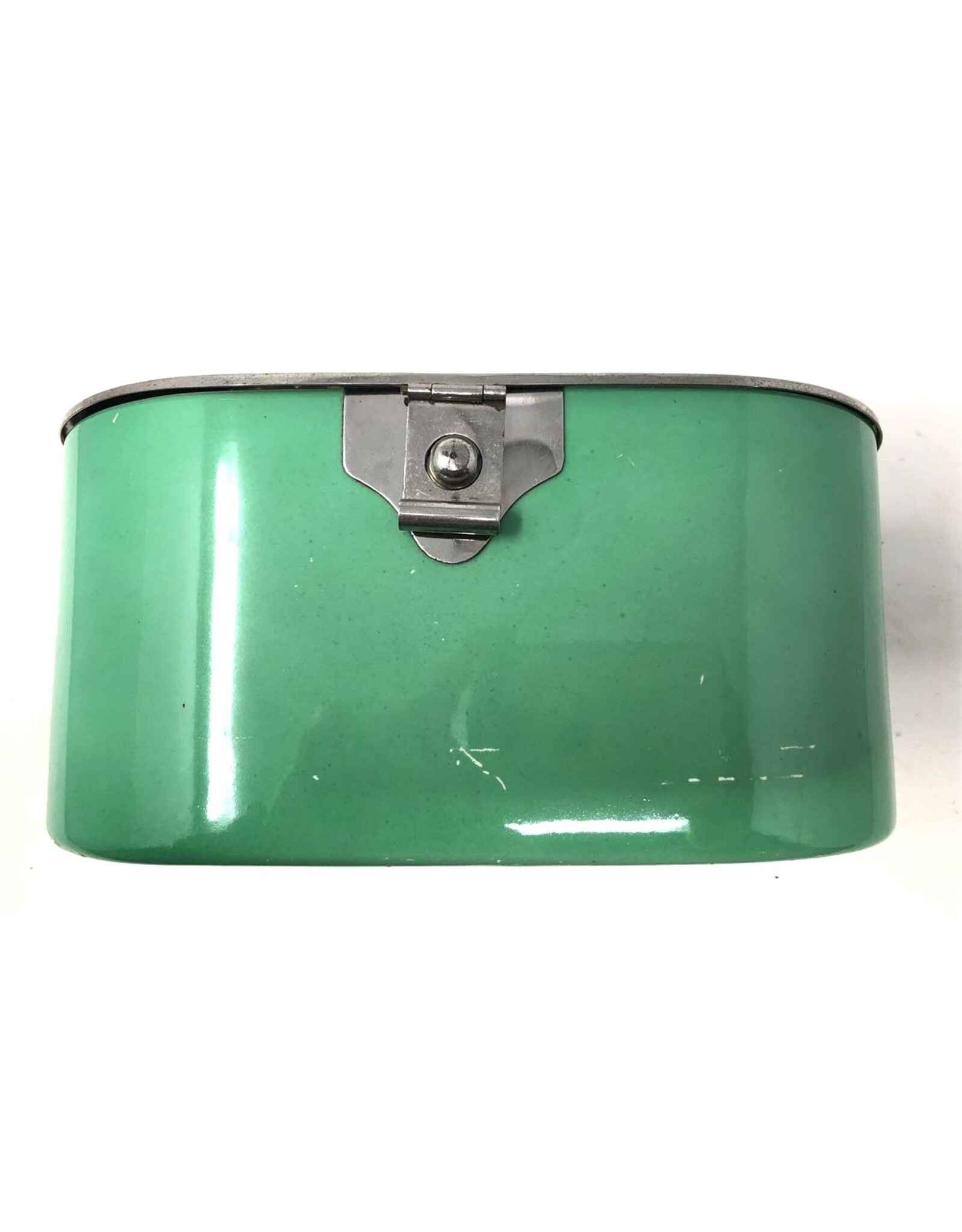 Cookie jar - green porcelain, oval, green, Royal Vienna