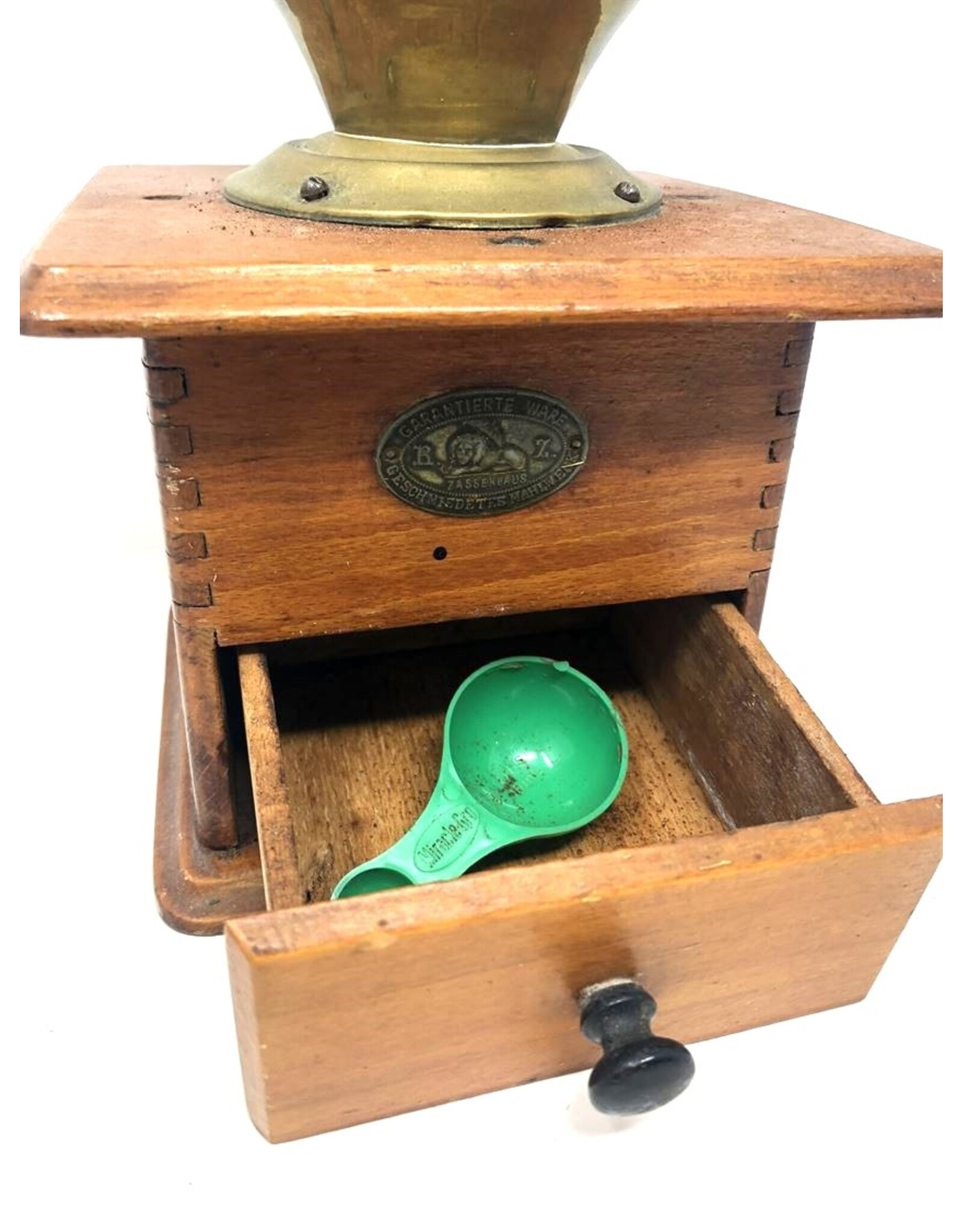 Coffee grinder - Geschmiedetes Mahlwerk, wooden, German, dovetailed