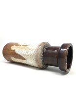 Vase - West German, Scheurich, 205-32, lava drip, brown