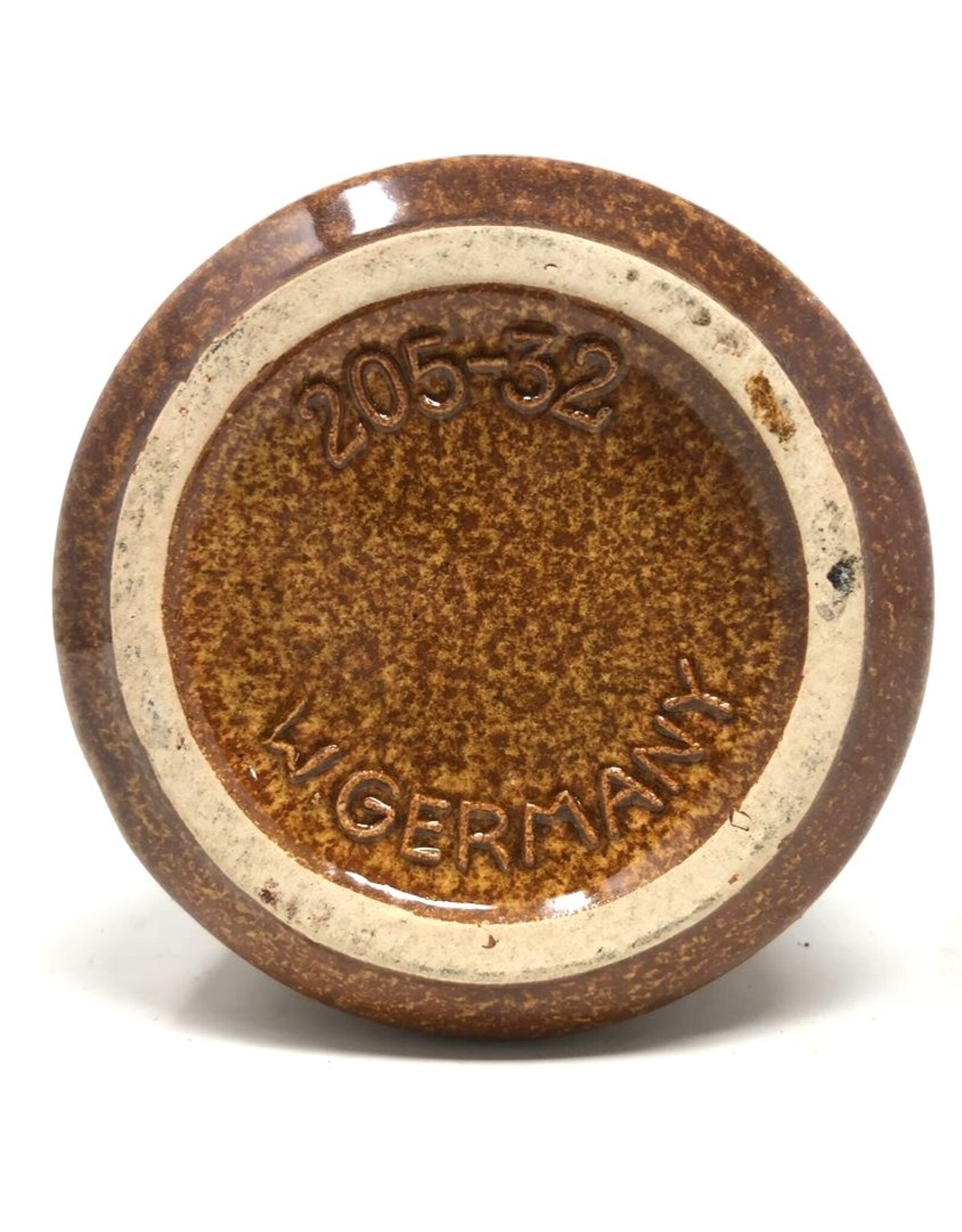 Vase - West German, Scheurich, 205-32, lava drip, brown