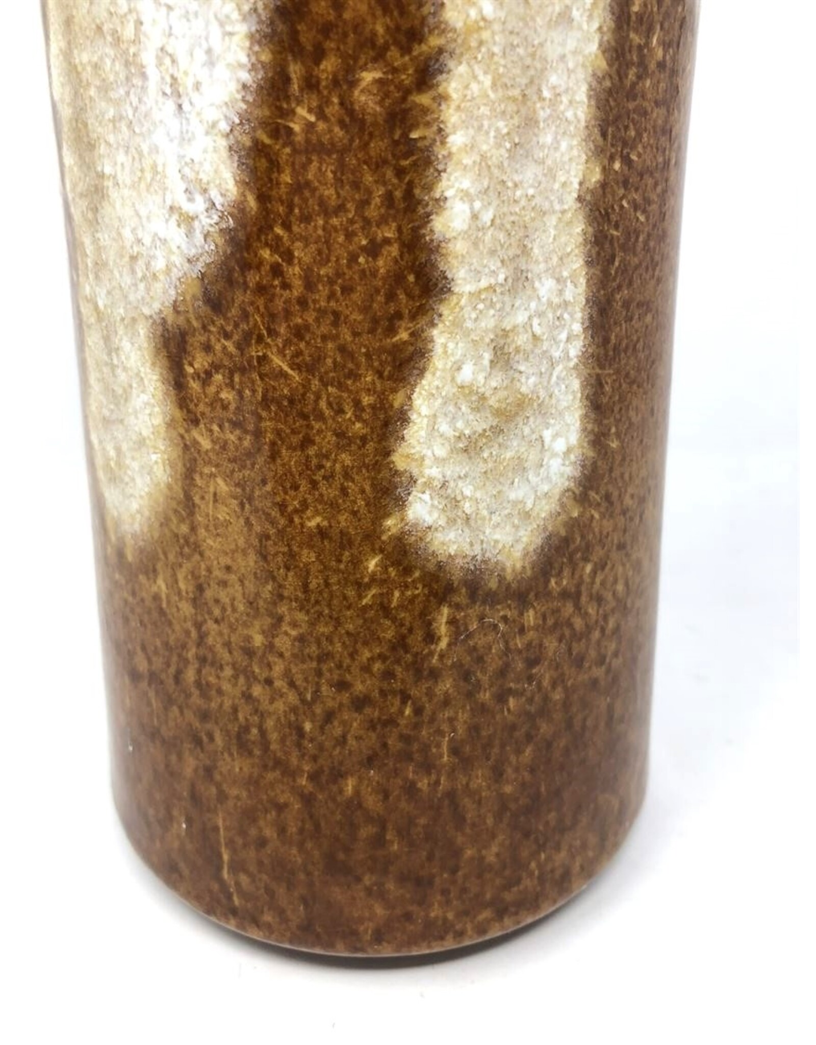 Vase - West German, Scheurich, 205-32, lava drip, brown