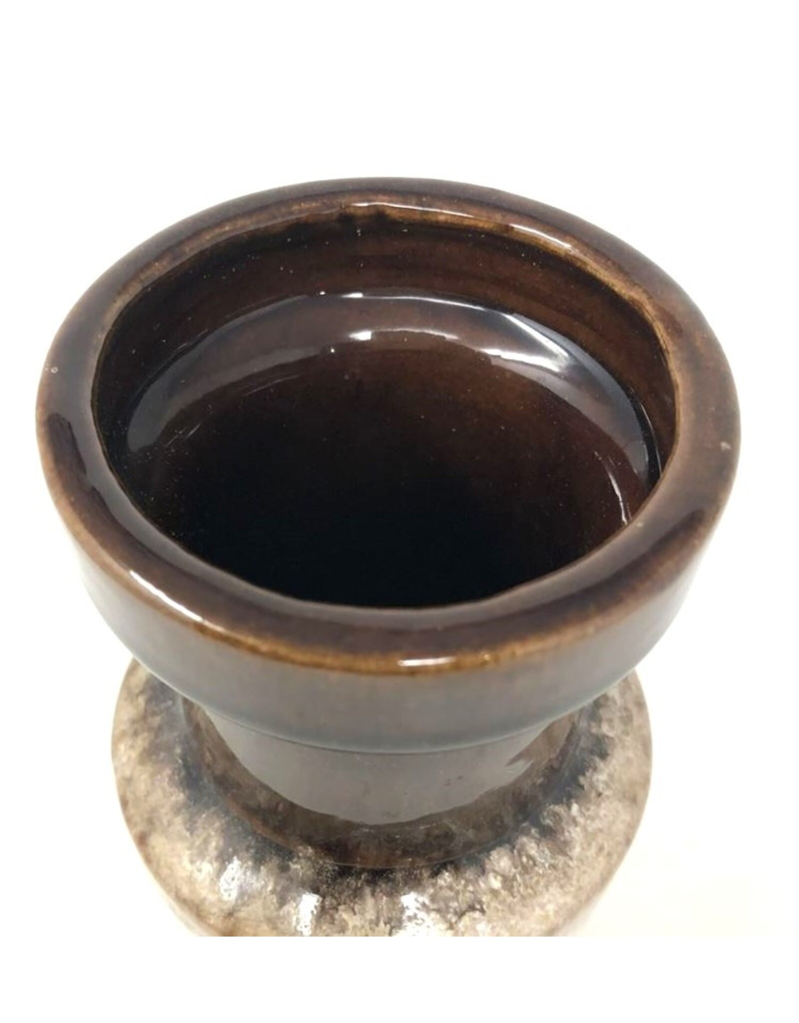 Vase - West German, Scheurich, 205-32, lava drip, brown