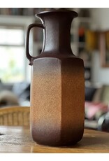 Vase - tall West German Scheurich vase brown fade