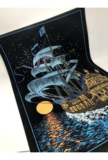 Poster - black light sailing ship Argosy