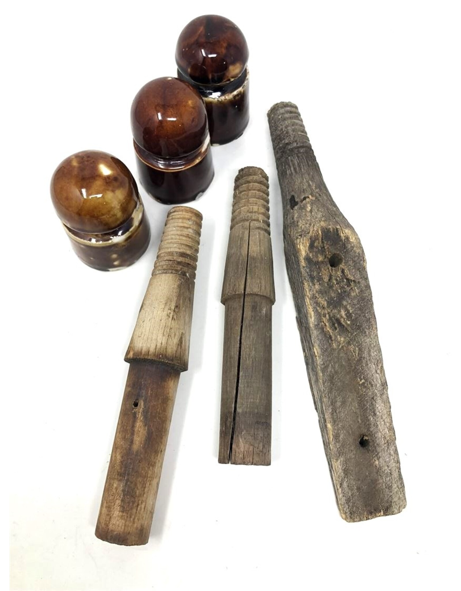 Insulators with wood peg