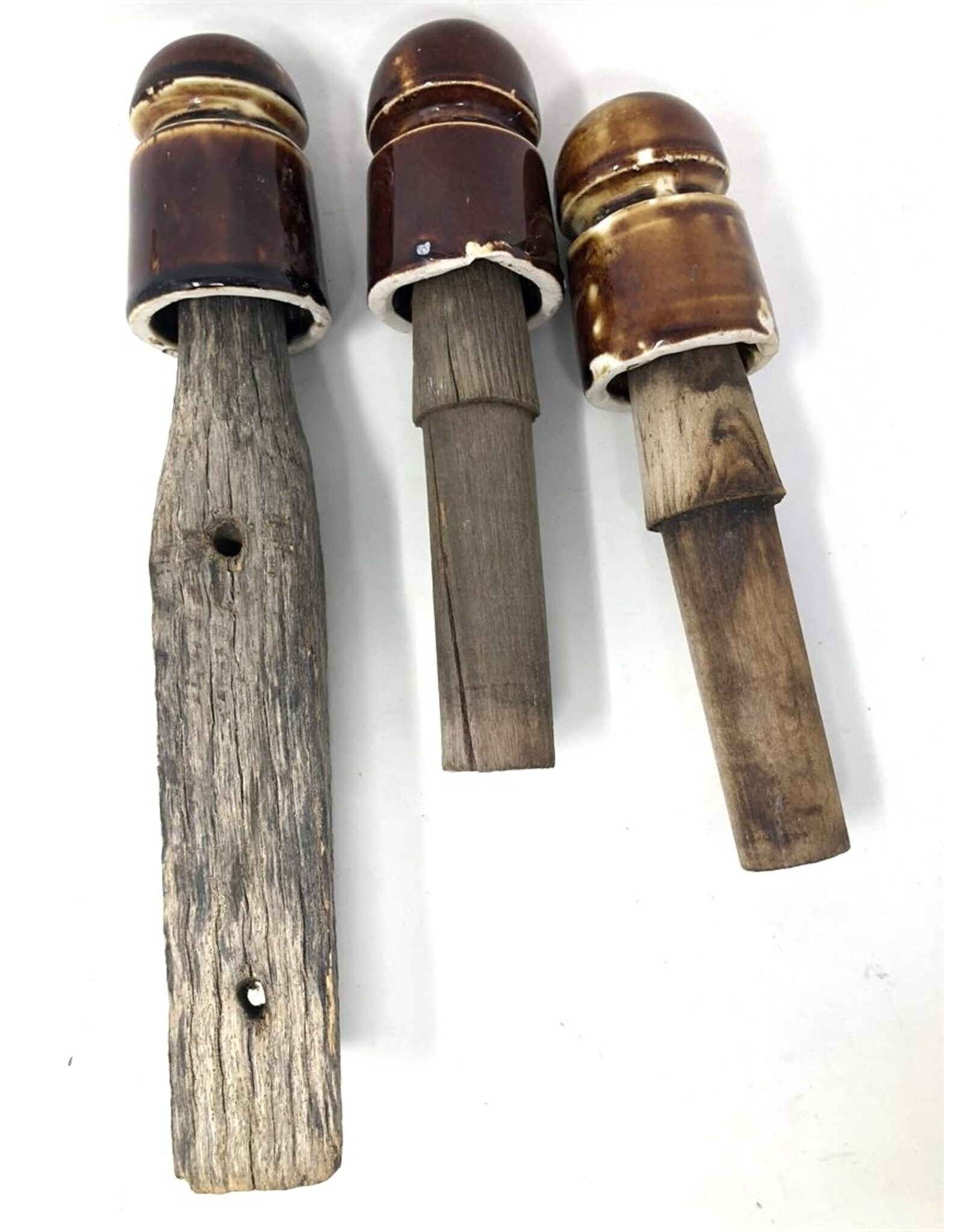 Insulators with wood peg