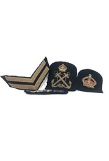 Military badges - set of four, navy, wire thread