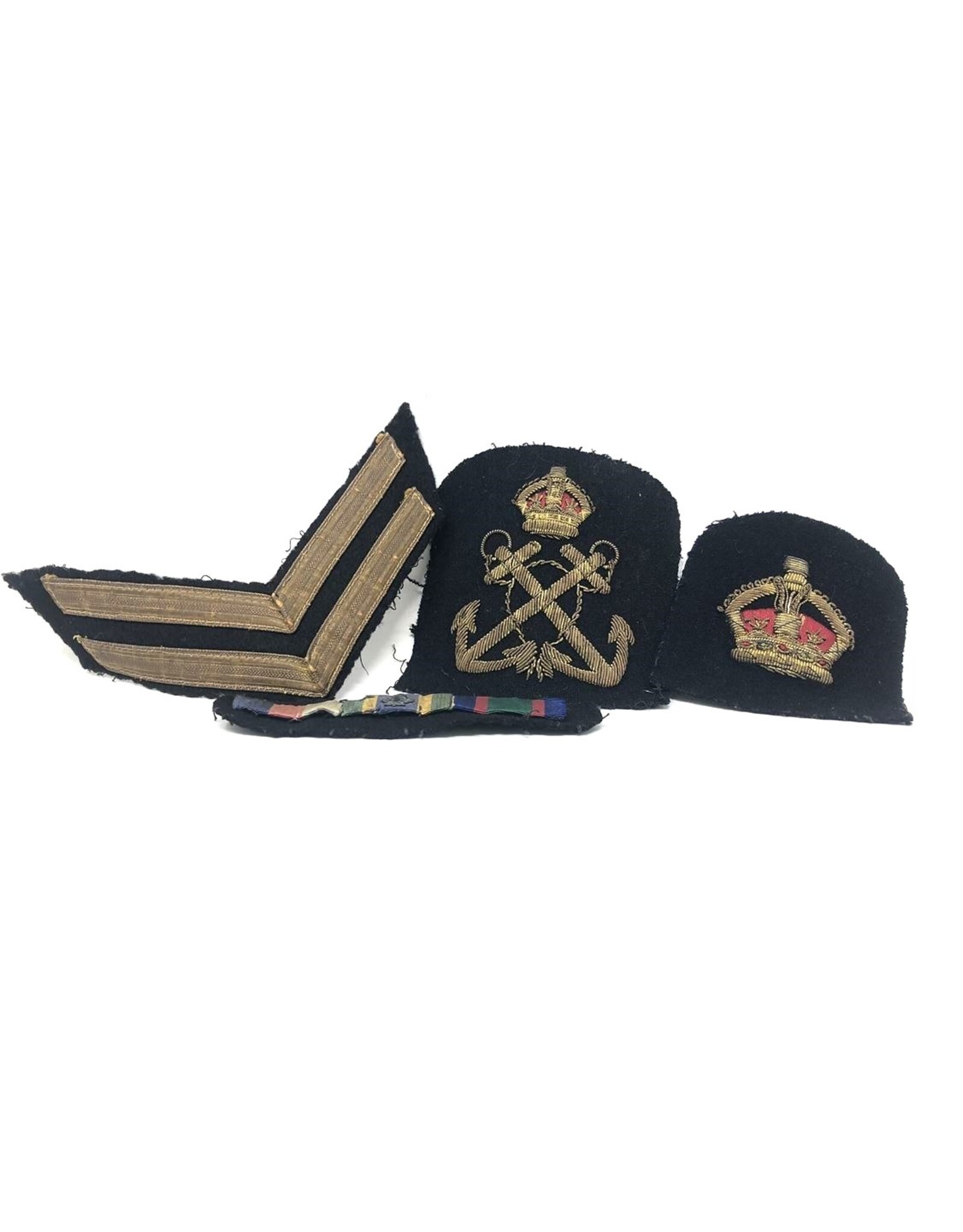 Military badges - set of four, navy, wire thread