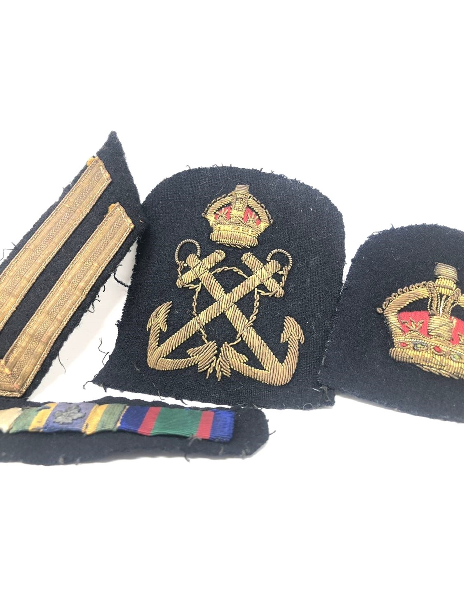 Military badges - set of four, navy, wire thread