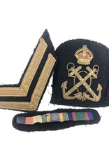 Military badges - set of four, navy, wire thread