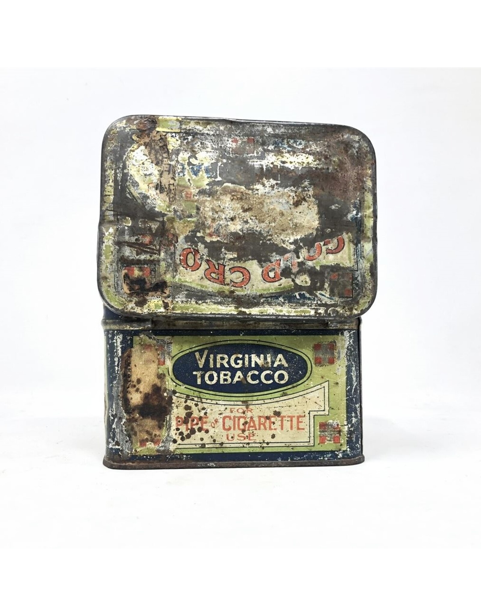 Tobacco tin - Gold Cross Smoking Tobacco, rustic condition