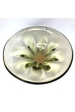 Vintage uranium art glass bowl