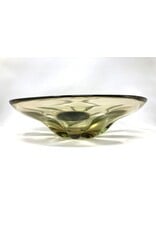 Vintage uranium art glass bowl