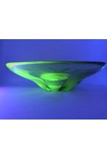 Vintage uranium art glass bowl