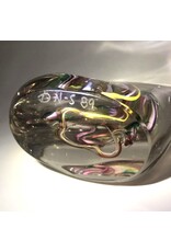 Paperweight - glass irregular pink green DNS89