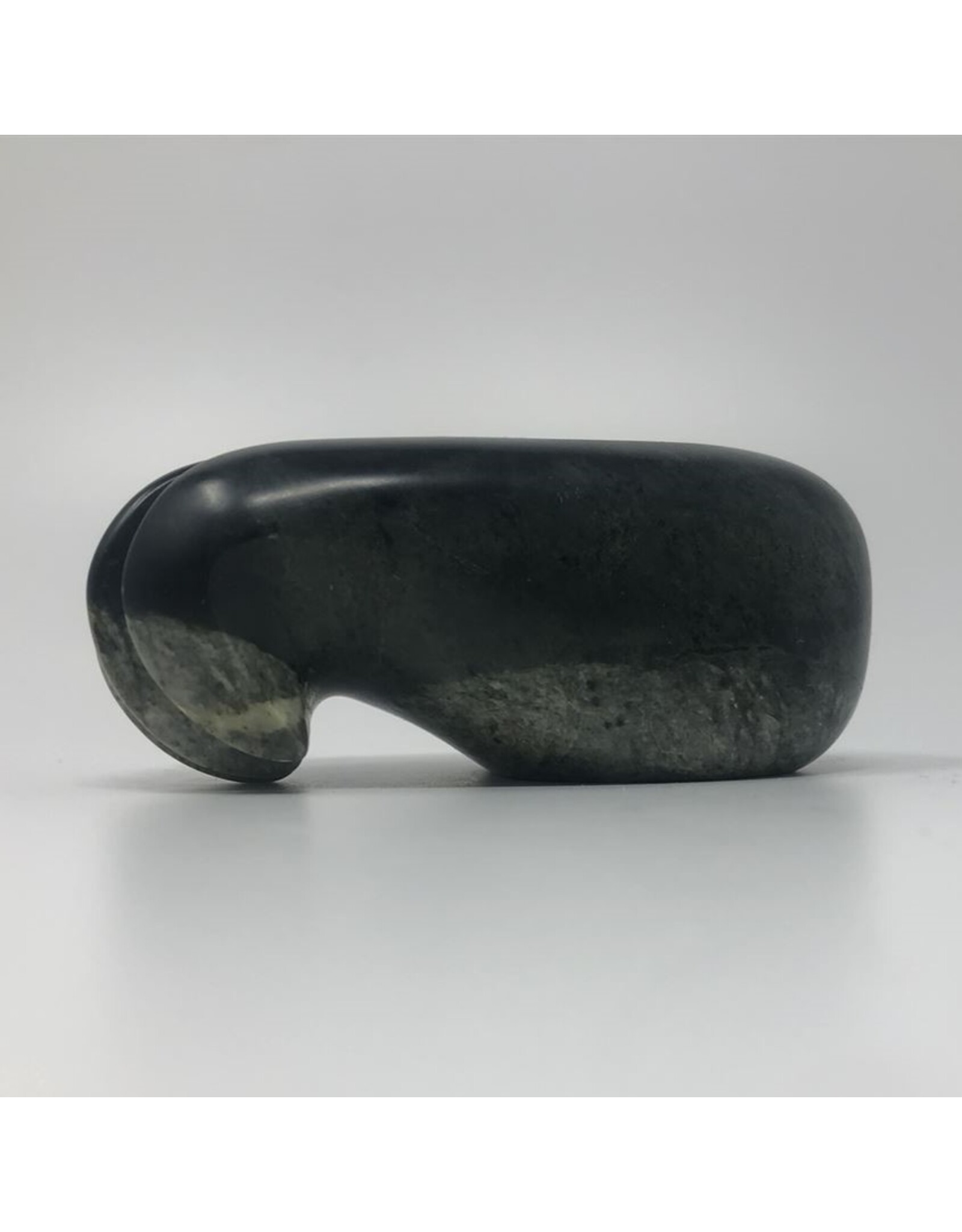 Carved stone paw bowl signed Fred Sampson 96