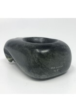 Carved stone paw bowl signed Fred Sampson 96