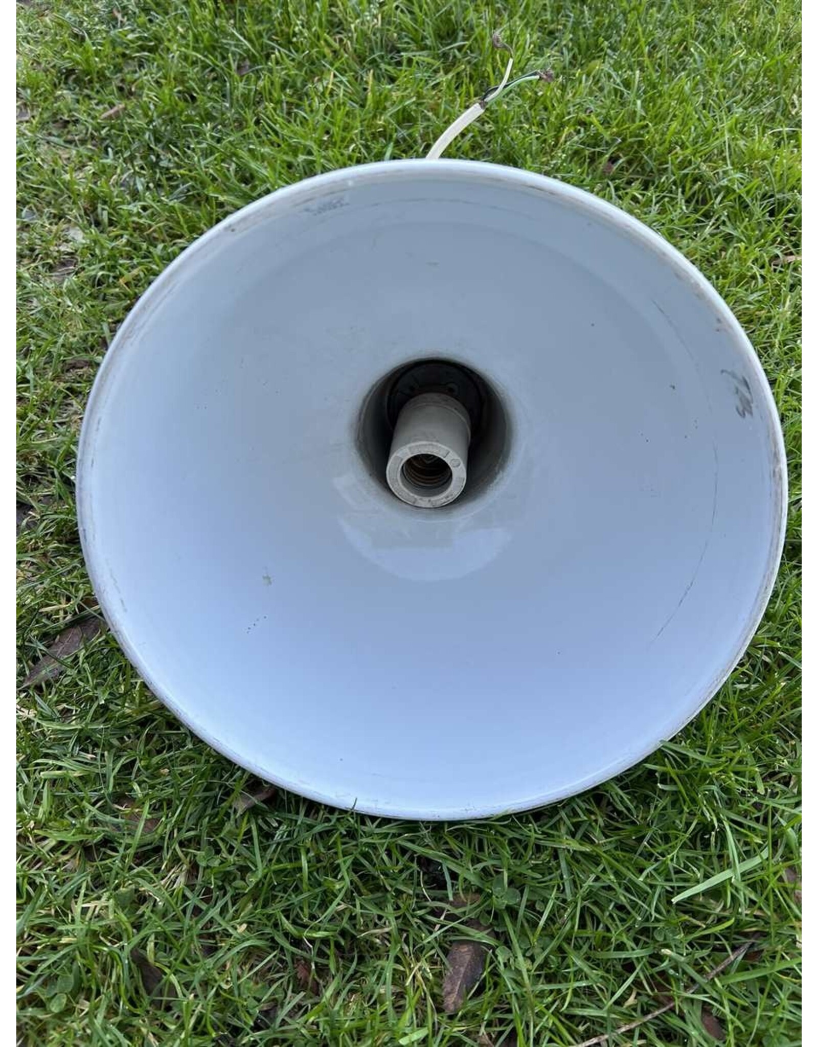 White enamel light shade