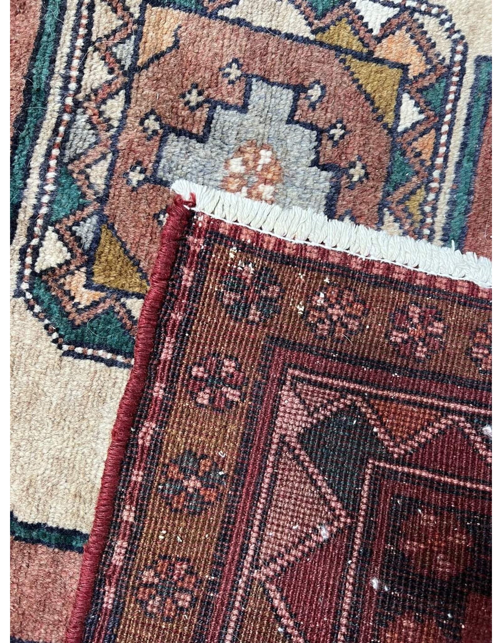 1950s veg dye hand-knotted Luri runner