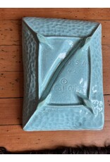 Ashtray - MCM California Original pottery blue/aqua gold speckle