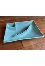 Ashtray - MCM California Original pottery blue/aqua gold speckle