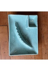 Ashtray - MCM California Original pottery blue/aqua gold speckle