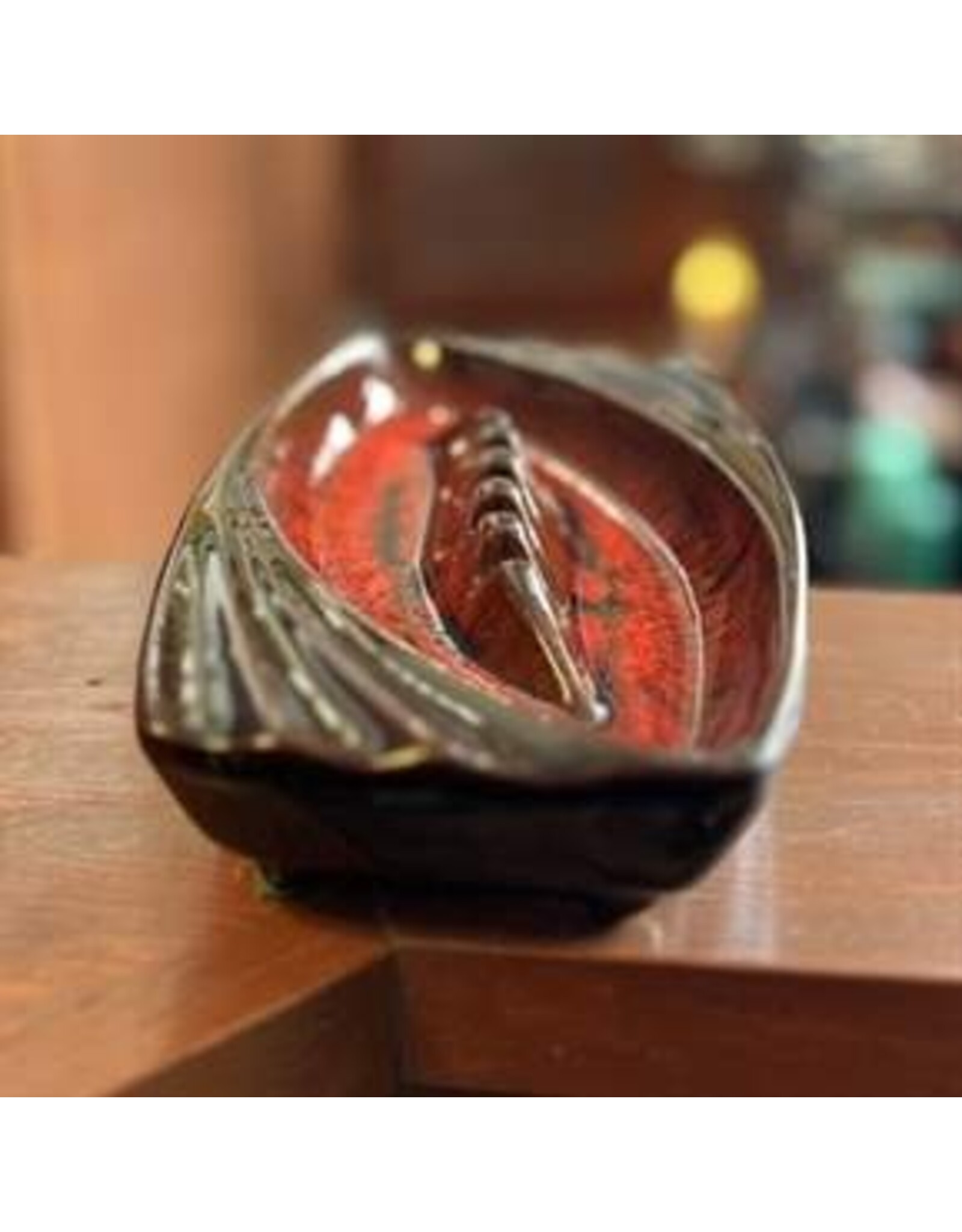 Ashtray - Blue Mountain Pottery, red glaze