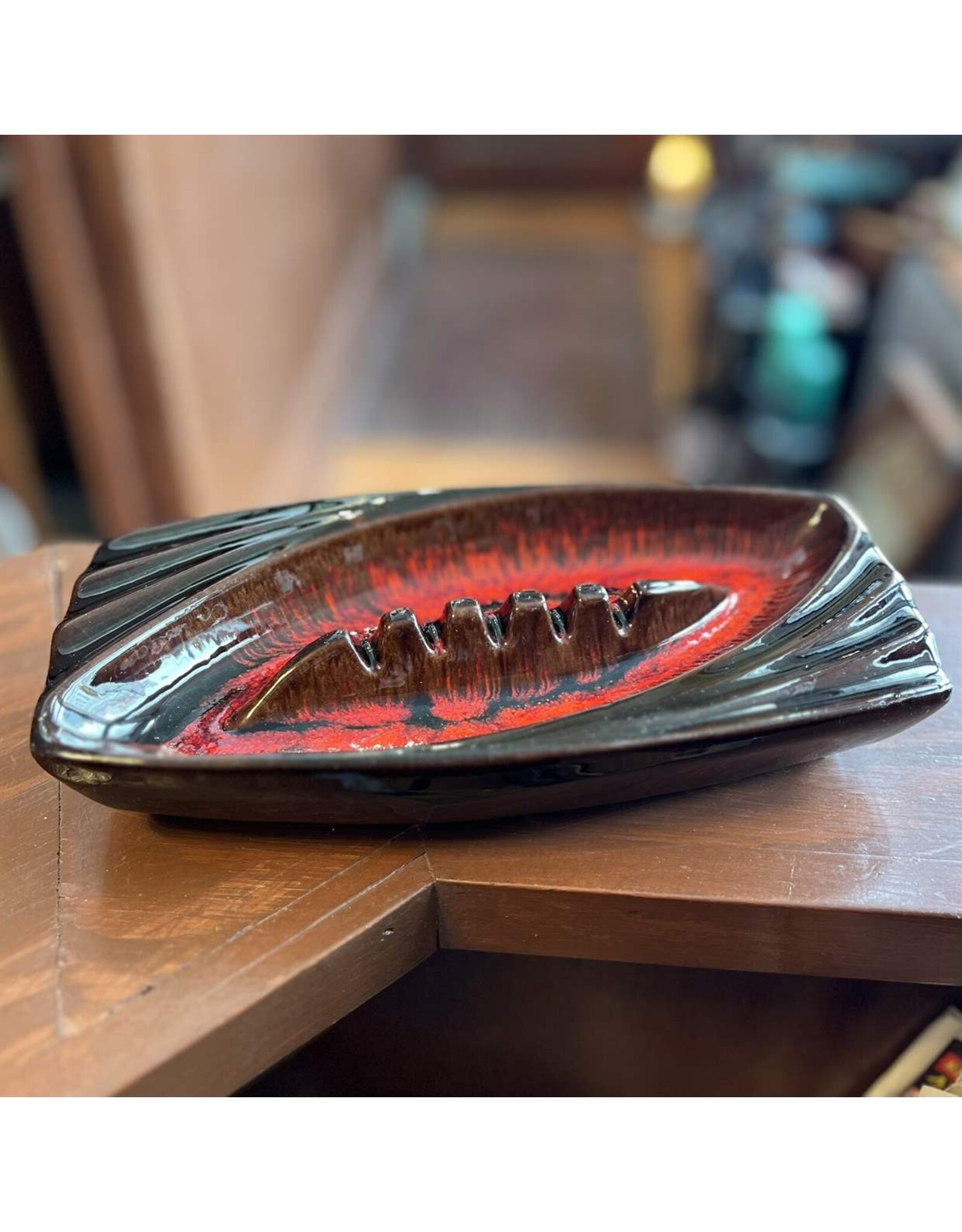 Ashtray - Blue Mountain Pottery, red glaze
