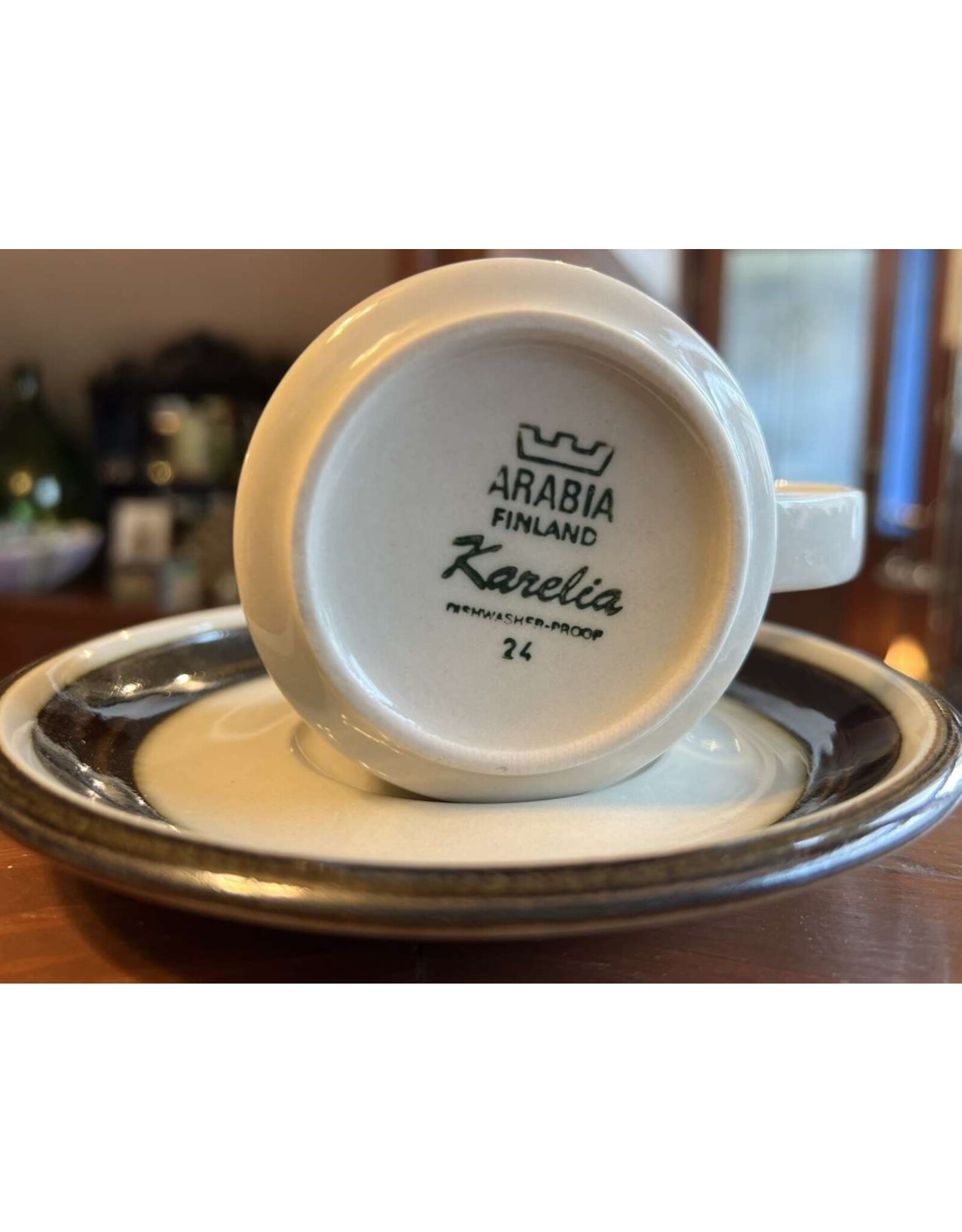Cup & saucer - Arabia Finland Karelia, 24, 37