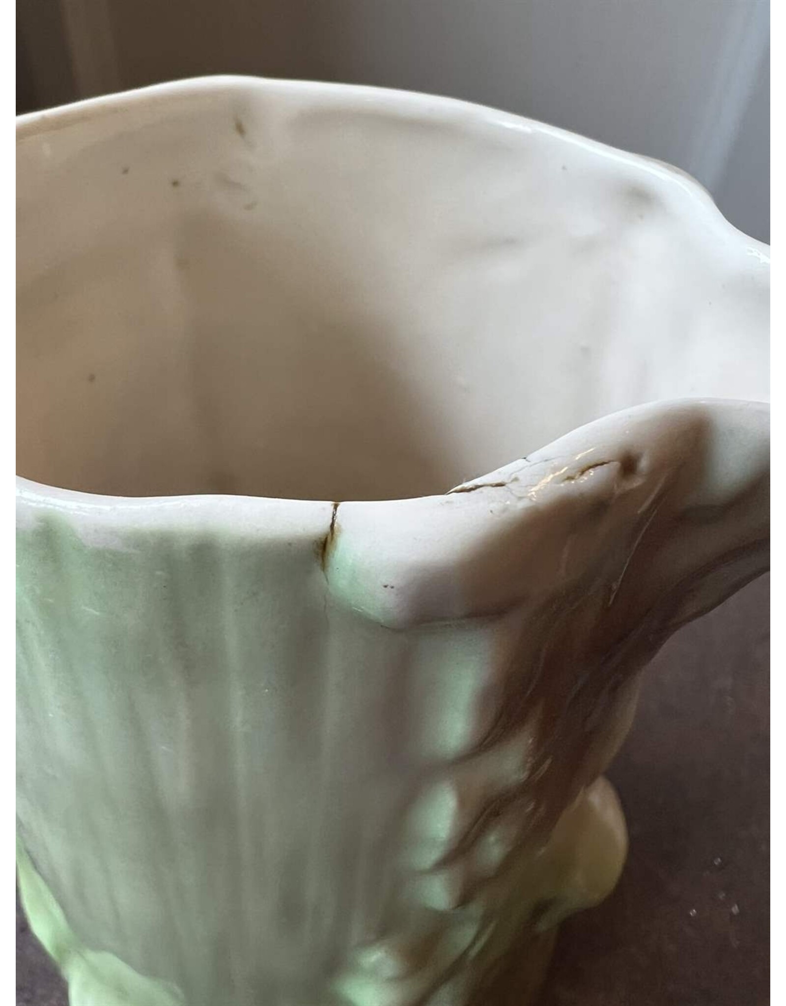 Pitcher - Vintage Czech pottery woodpecker
