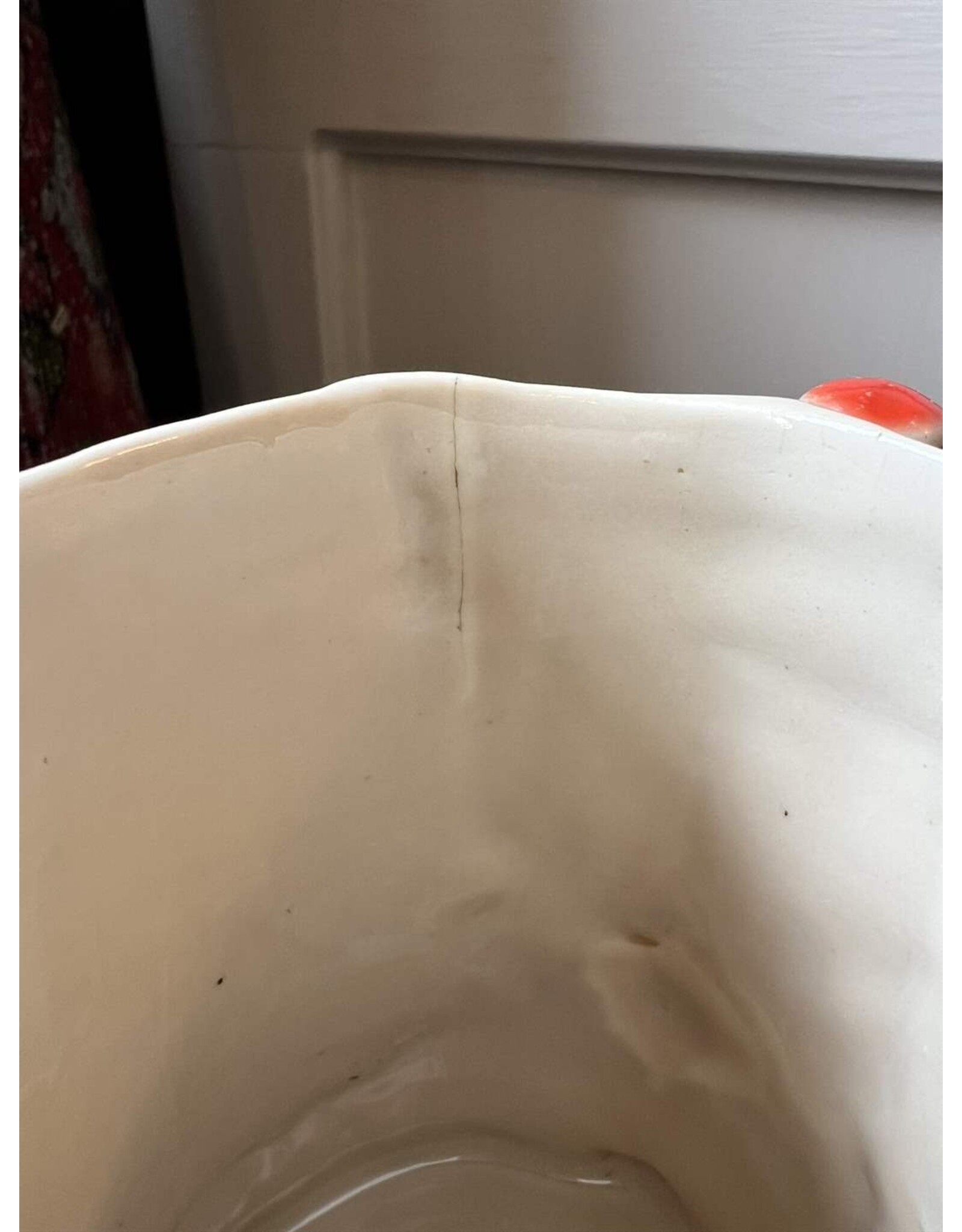 Pitcher - Vintage Czech pottery woodpecker