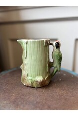 Pitcher - Vintage Czech pottery woodpecker