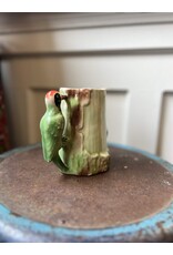 Pitcher - Vintage Czech pottery woodpecker