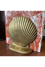 Bookend - brass scallop shell