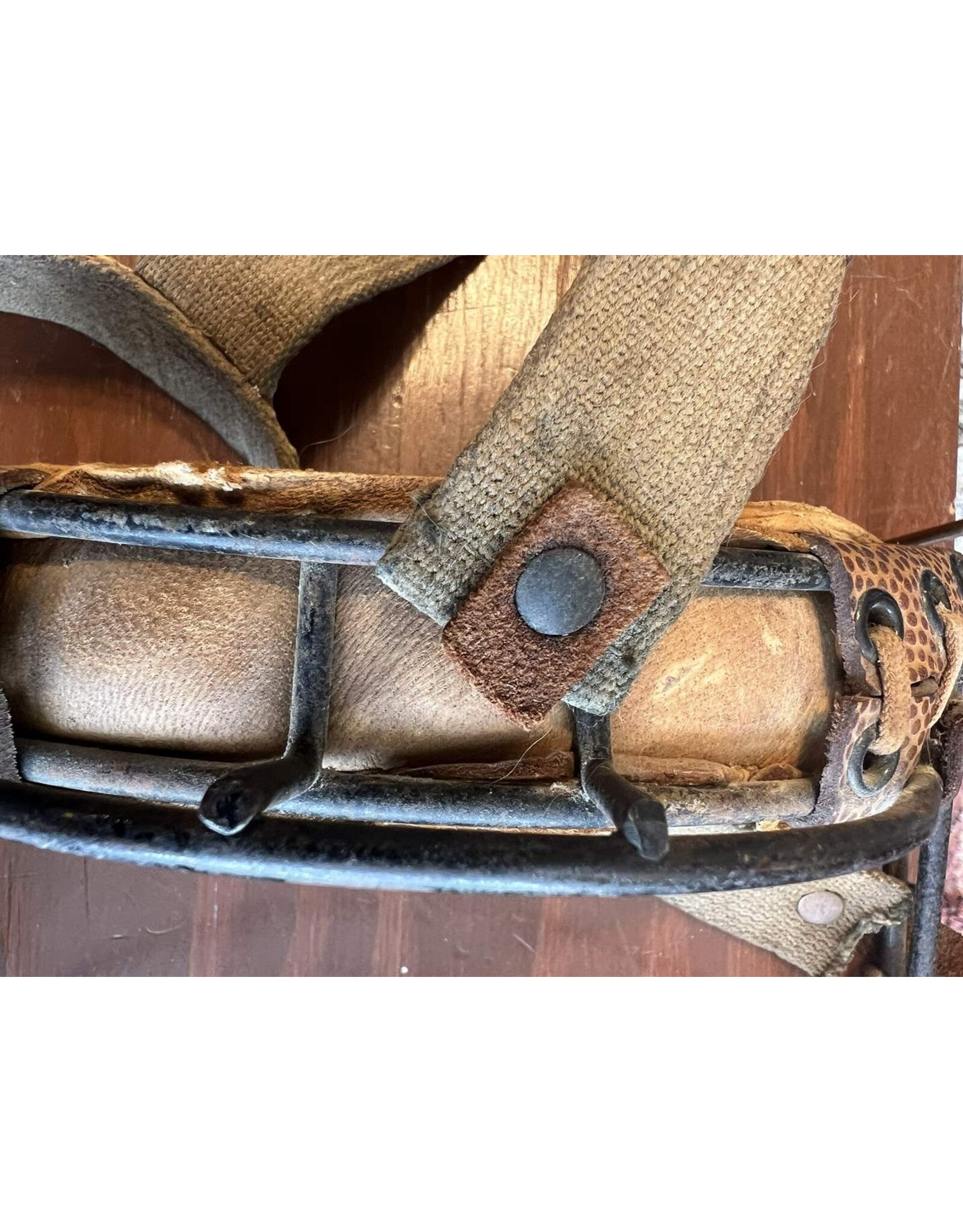 Antique leather catcher's mask