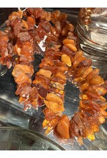 Necklace - rustic amber, some egg yolk, 88g, 15" drop