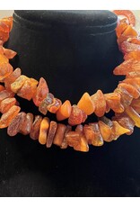 Necklace - rustic amber, some egg yolk, 88g, 15" drop