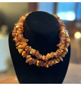 Rustic amber necklace