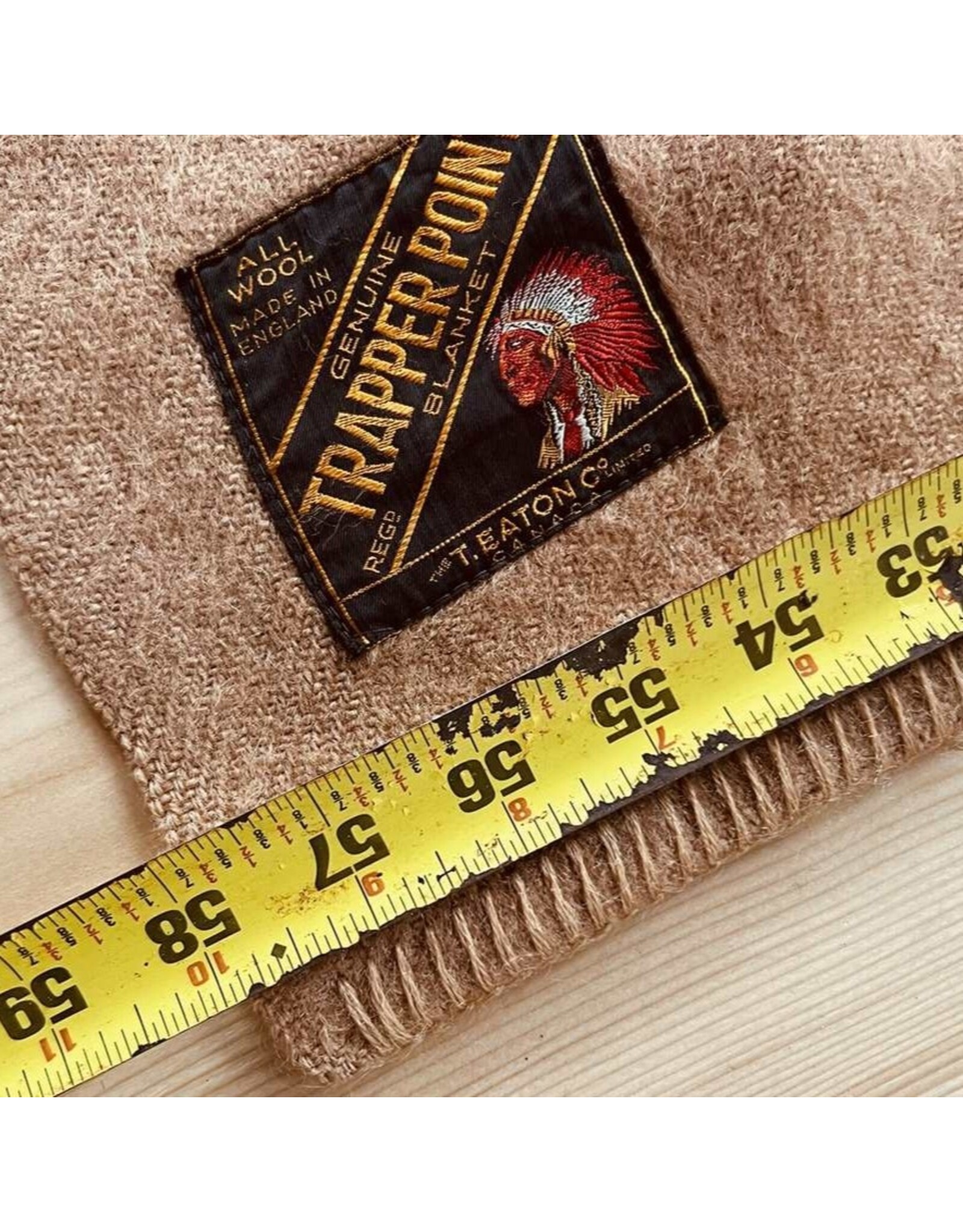 Blanket - Eaton's Trapper Point 3.5 wool camel black