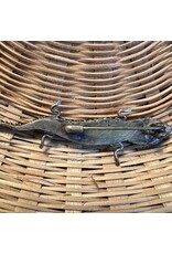 Brooch - Italian micromosaic marked jade lizard salamander