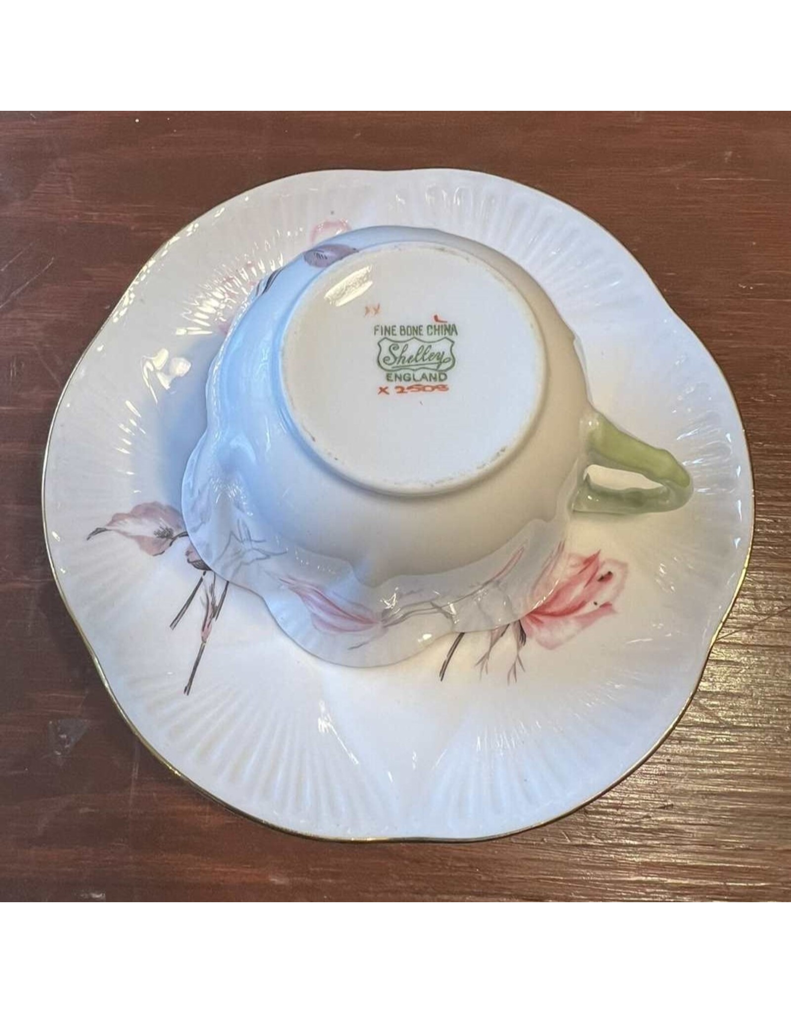 Cup & Saucer - Shelley Bone China Rosalie dainty style