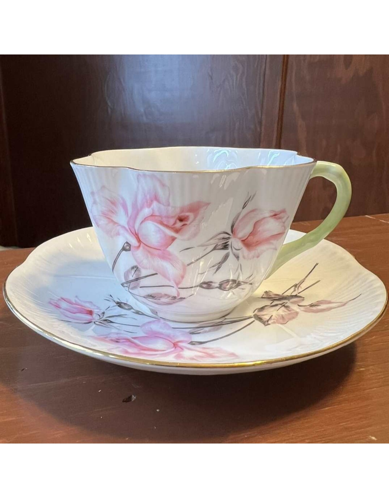 Cup & Saucer - Shelley Bone China Rosalie dainty style
