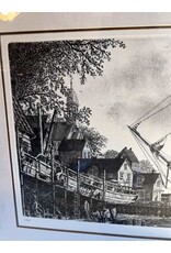 Framed print - The Schooner William L White, Alan Gaines, 1976 etching