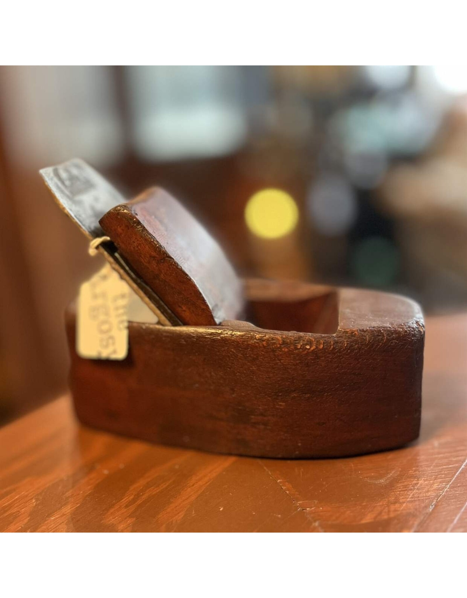 Antique woodworking plane - coffin shape, Warranted Cast Steel, 1892