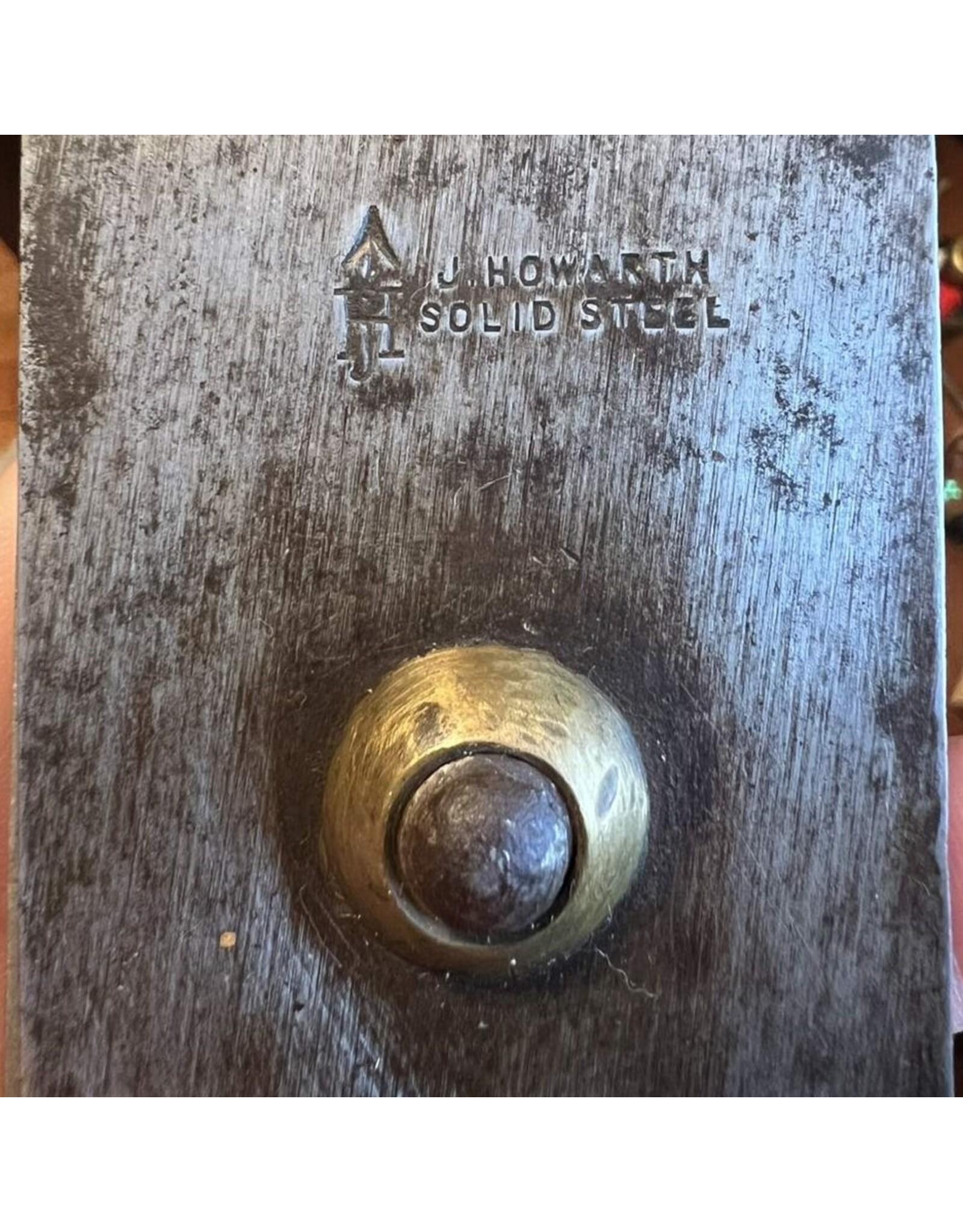 Antique woodworking plane - coffin shape, Warranted Cast Steel, 1892